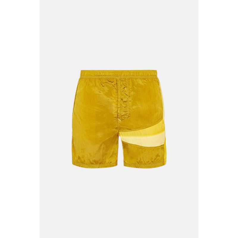 ECONYL Nylon Metal Star Inlay Shorts Yellow