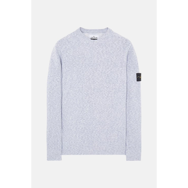 Garment Dyed Cotton Crewneck Ultramarine Blue Marl