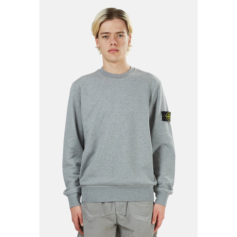 Garment Dyed Crewneck Melange Grey