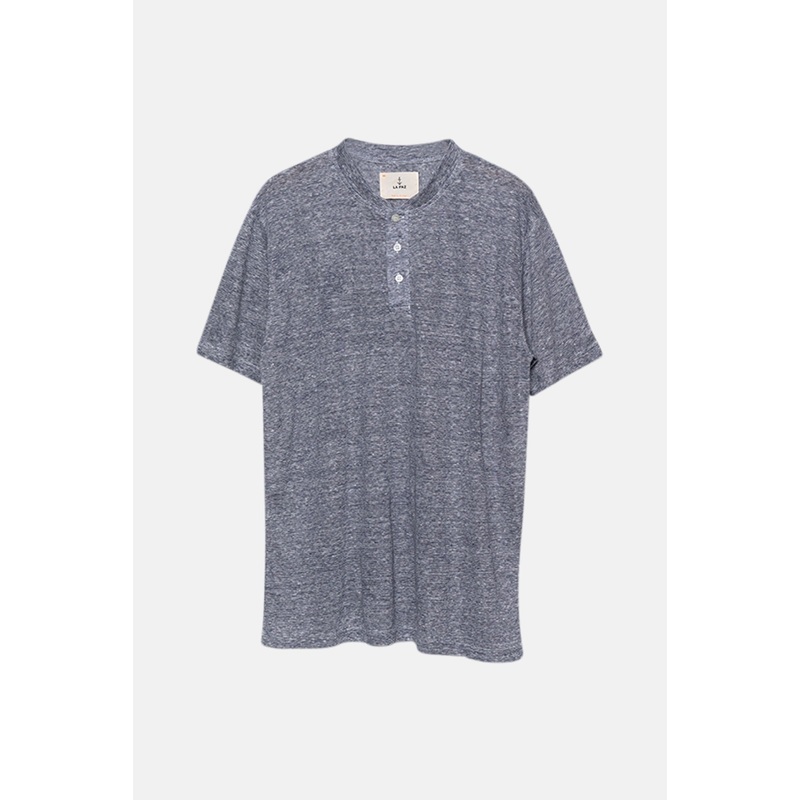 La Paz Ribas Stripe Henley Blue Mesc