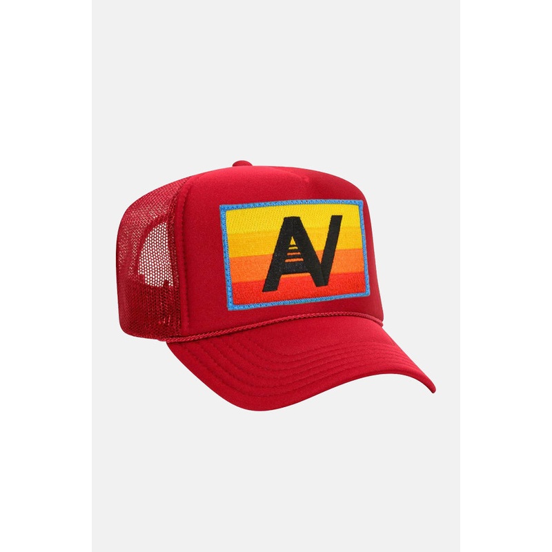 Logo Rainbow Low Rise Trucker Hat Red