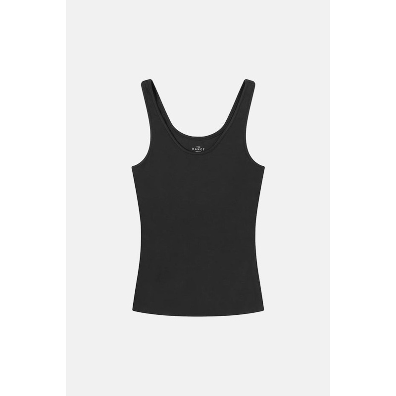 No Bra Club Cropped Cami Jet Black
