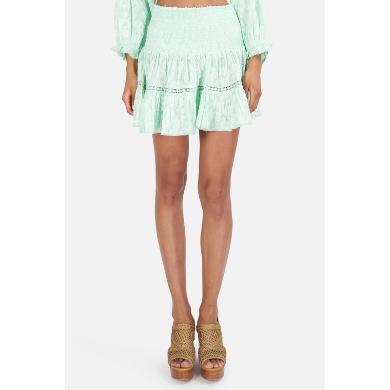 Pomponette Jacquard Skirt Almond