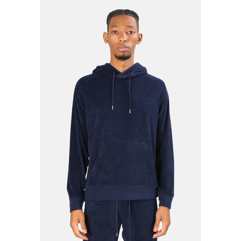 Pool Terry Pullover Hoodie Navy