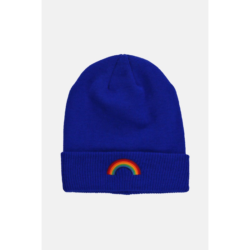 Rainbow Beanie Royal Blue|OS