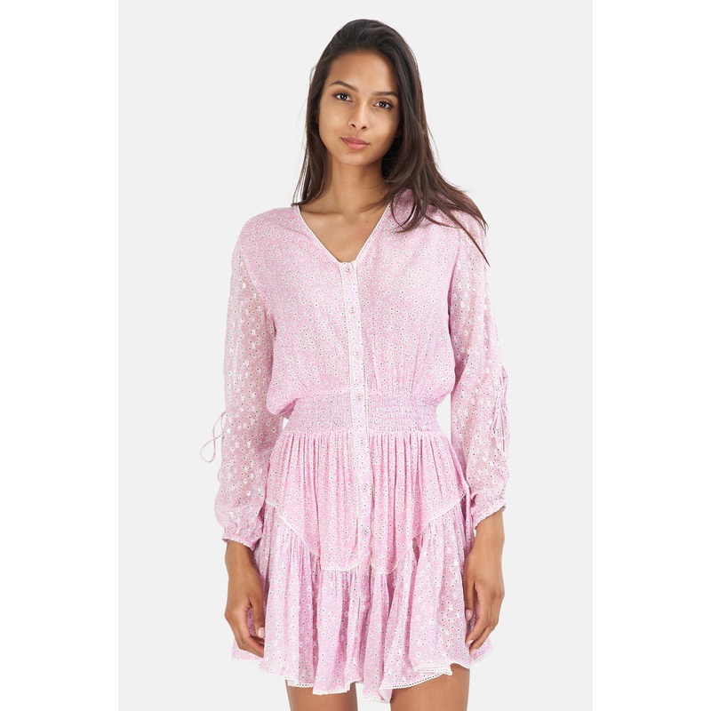 Yelena Flowers Dress Pink|OS