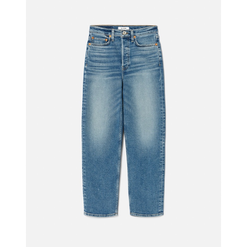 70s Stove Pipe Jean Western Blue
