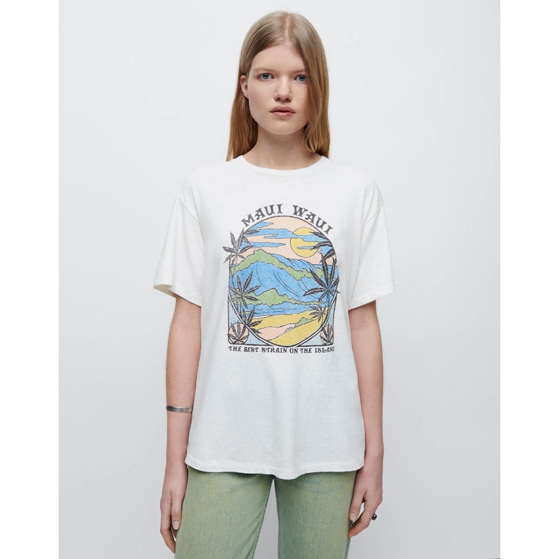 90s Easy Tee Maui Waui Vintage White