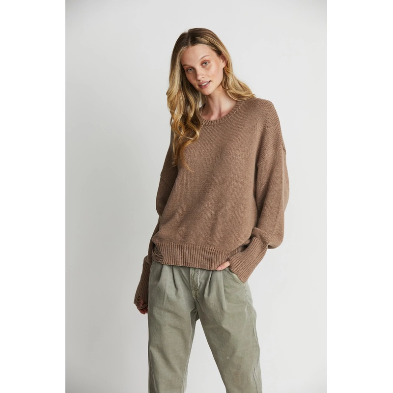 Anabelle Boyfriend Sweater Farro
