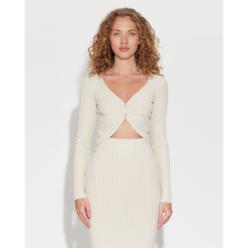 Capri Crop Cardigan Oatmeal|XS|S|M