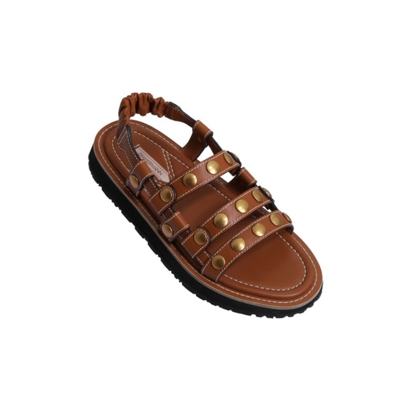 Chunky Studded Sandal Tan|37|38|39|40