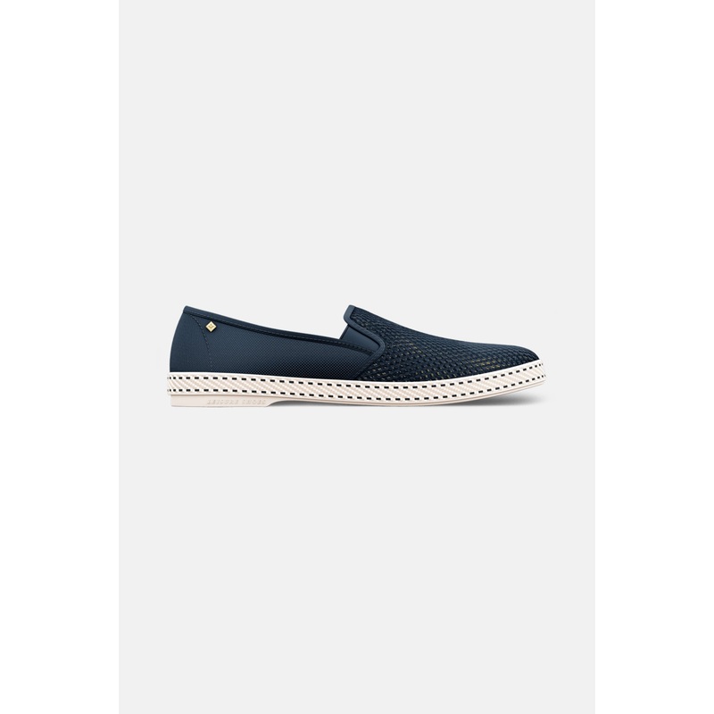 Classic Canvas & Mesh Slip On Navy