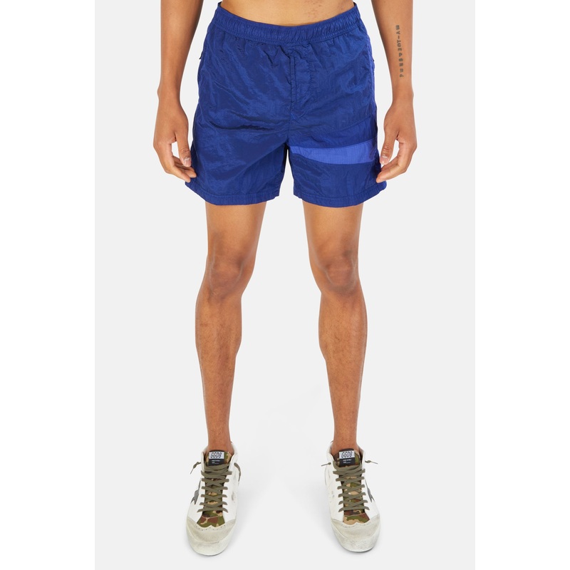 ECONYL Nylon Metal Star Inlay Shorts Bright Blue