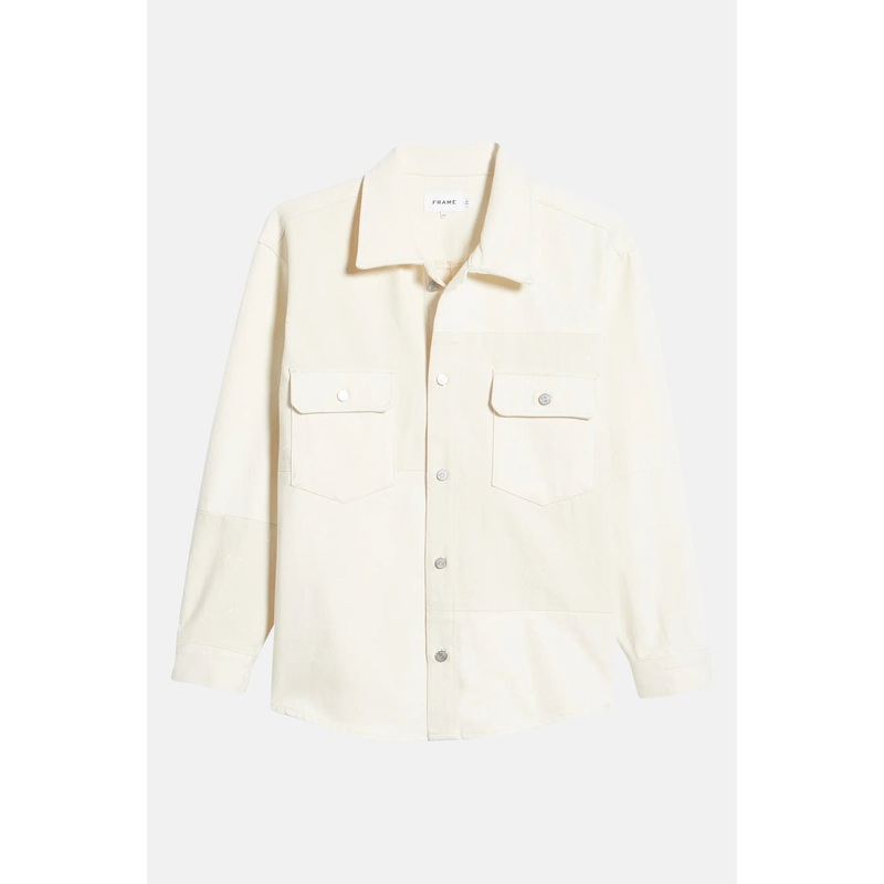 Modern Blocking Overshirt Natural