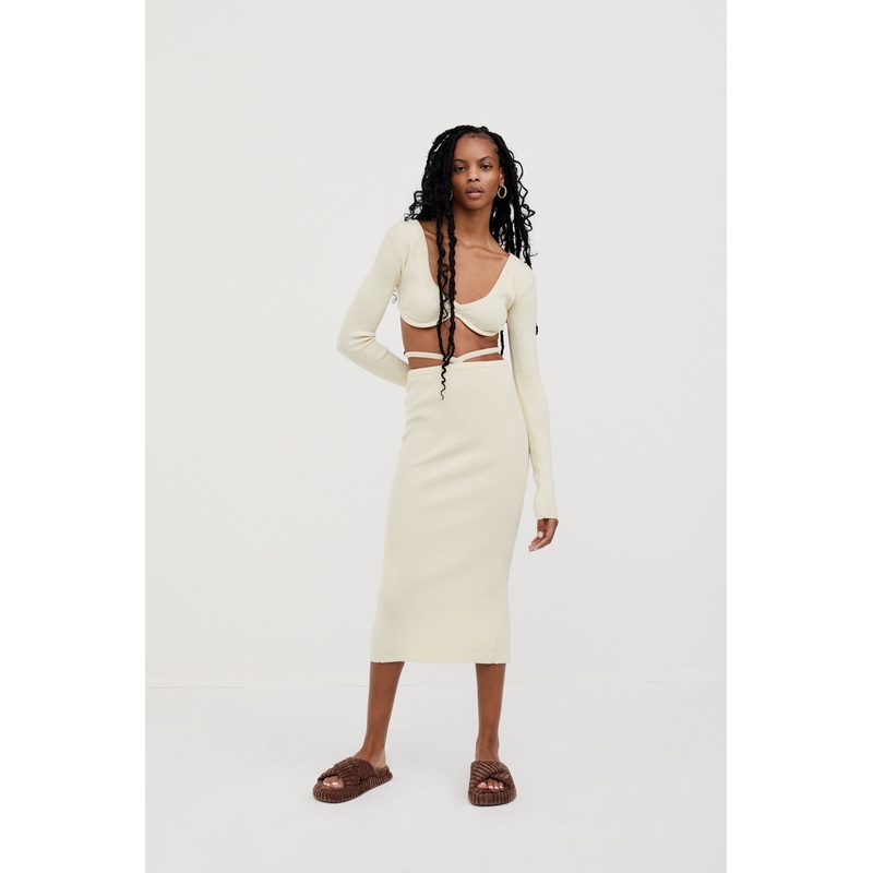 Mona Midi Skirt Ivory|XS|S|M