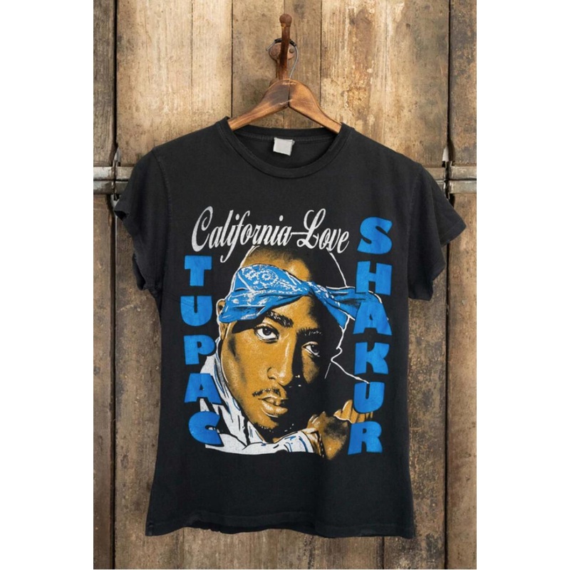 Tupac California Love Tee Coal Pigment