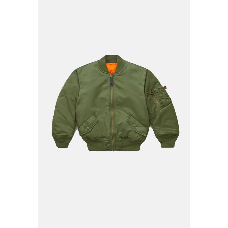 Youth MA-1 Bomber Jacket Sage|4Y|8Y