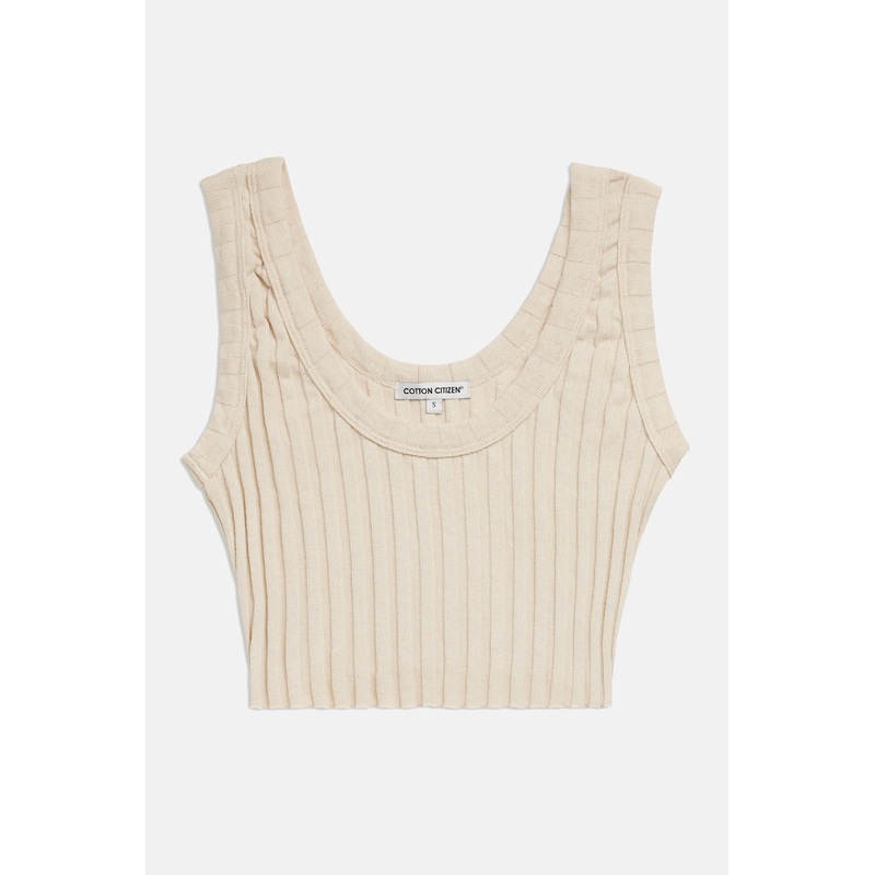 Capri Crop Tank Oatmeal|XS|S|M
