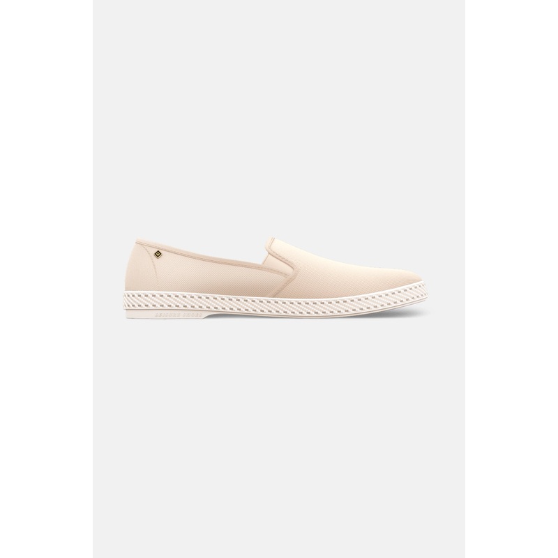 Classic Canvas & Mesh Slip On Beige