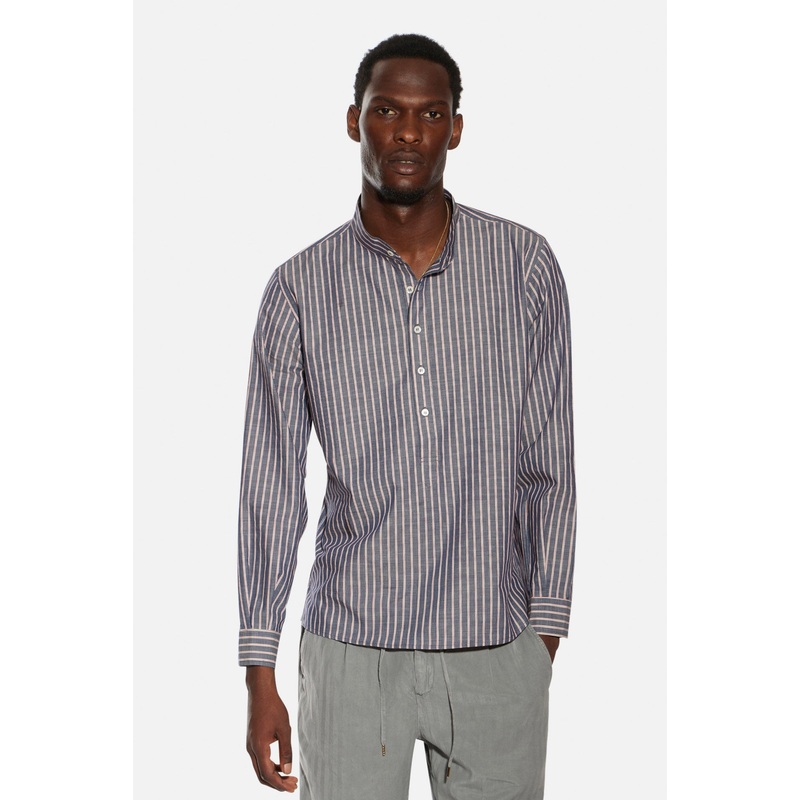 Gabri Pop Over Shirt Denim Red/White Stripe