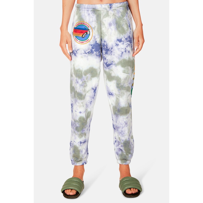 Hamptons Sweatpants Tie Dye Cloud Purple