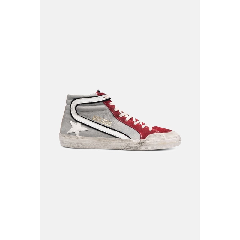 Men’s Slide Sneakers Grey/Dark Red