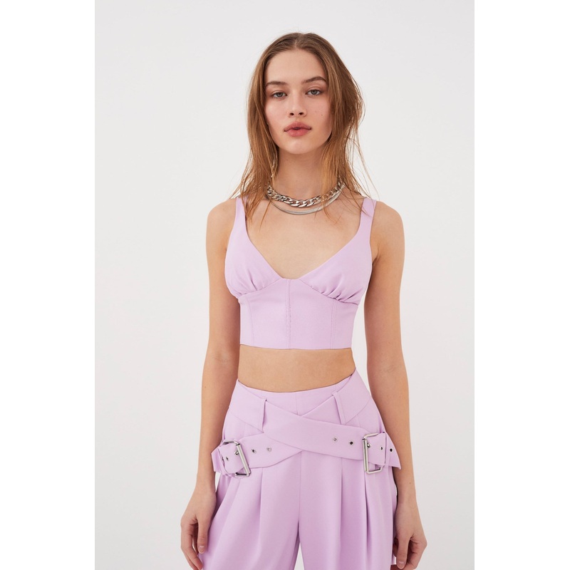 Natasha Crop Top Purple|XS|S|M
