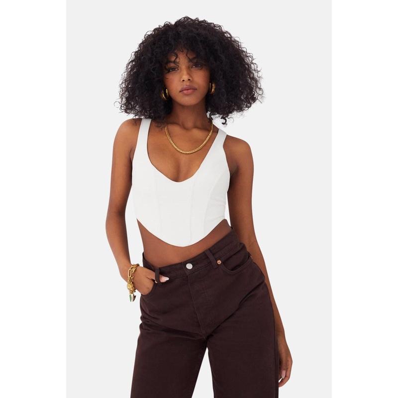 Nomi Crop Top Ivory|XS|S|M
