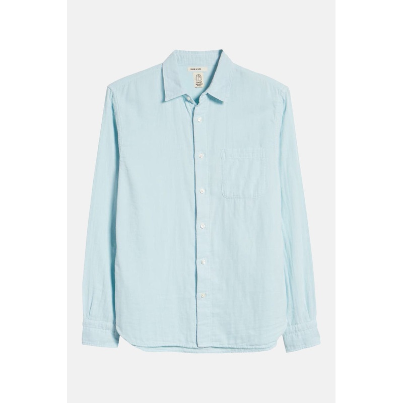 Ripper Double Gauze Shirt Aqua Blue