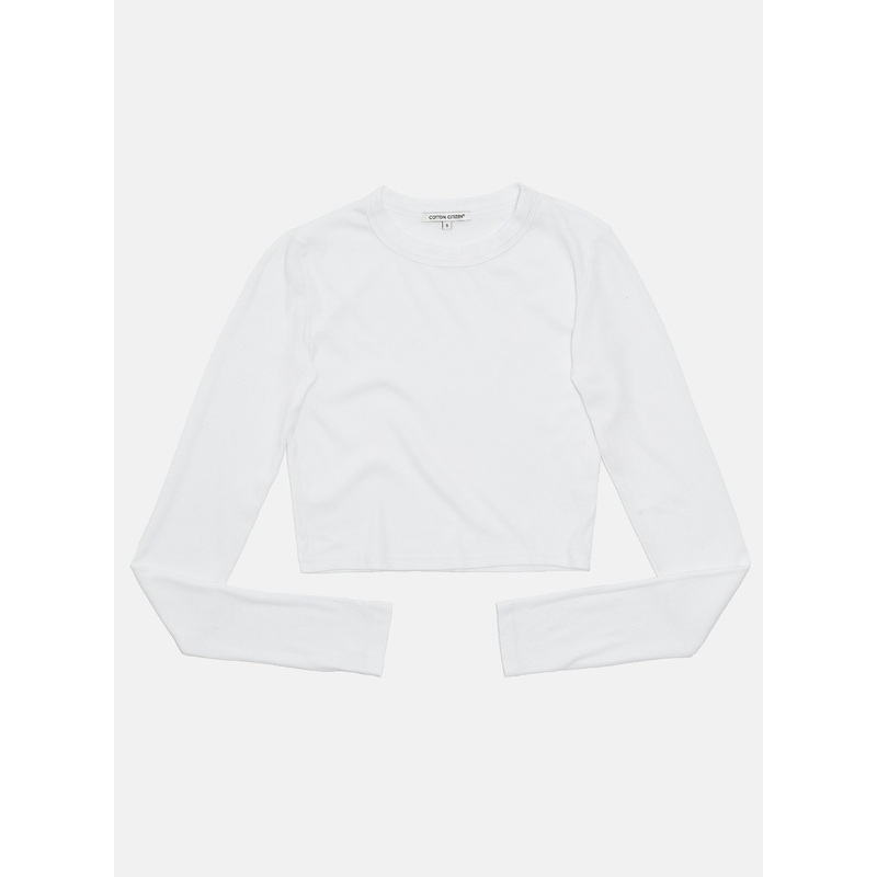 Verona Crop Long Sleeve White|XS|S|M
