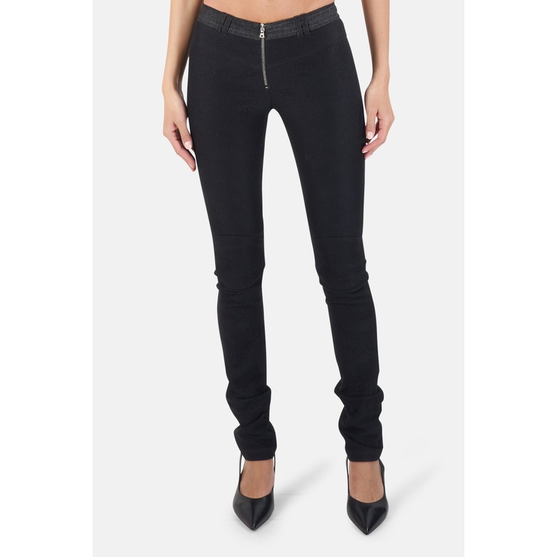 Alexander Wang Front Zip Lace Denim Biker Pant