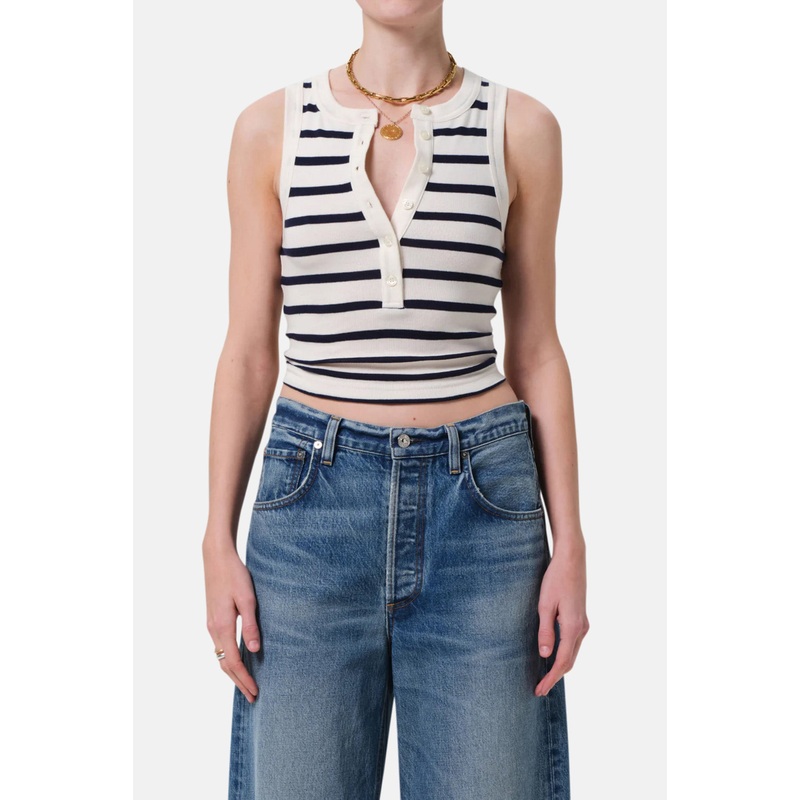 Caralyn Tank in Azure Stripe|XS|S|M