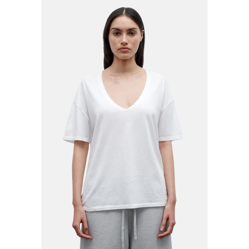 Deep V Tee White|XS|S|M|L