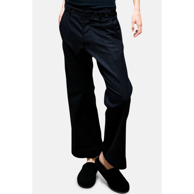 Favolamove Cashmere Blend French Sailor Pant Deeply Navy