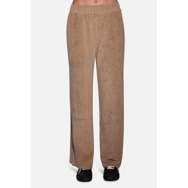 Goldie Wide Leg Terry Pant Sand