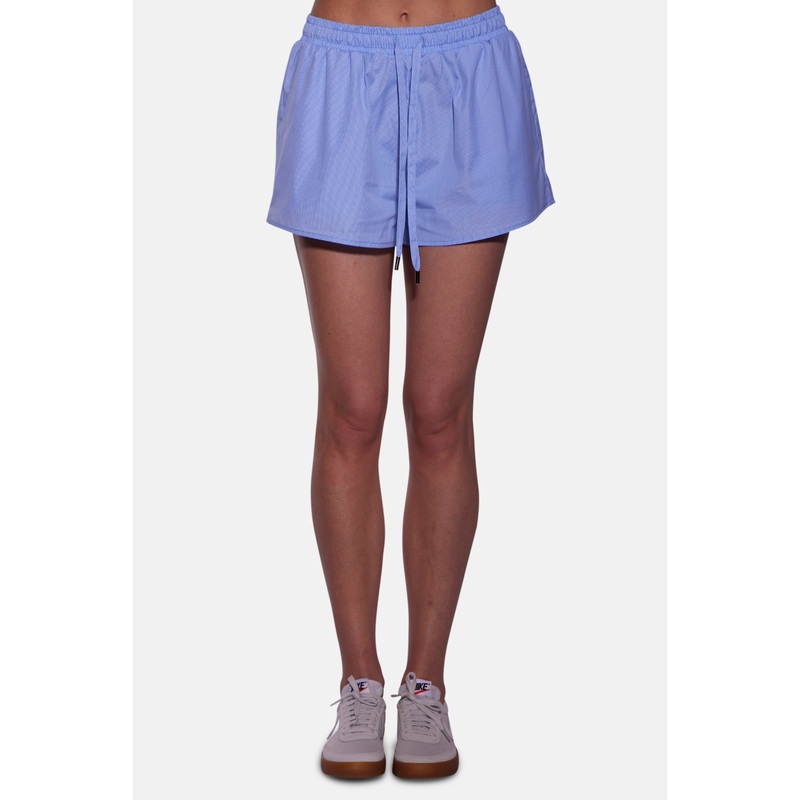 Halsey Poplin Shorts Thin Blue Stripe