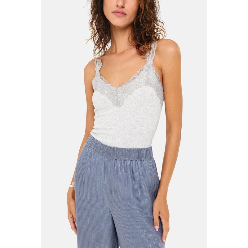 Lani Rib Tank Heather Grey|XXS|XS|S|M