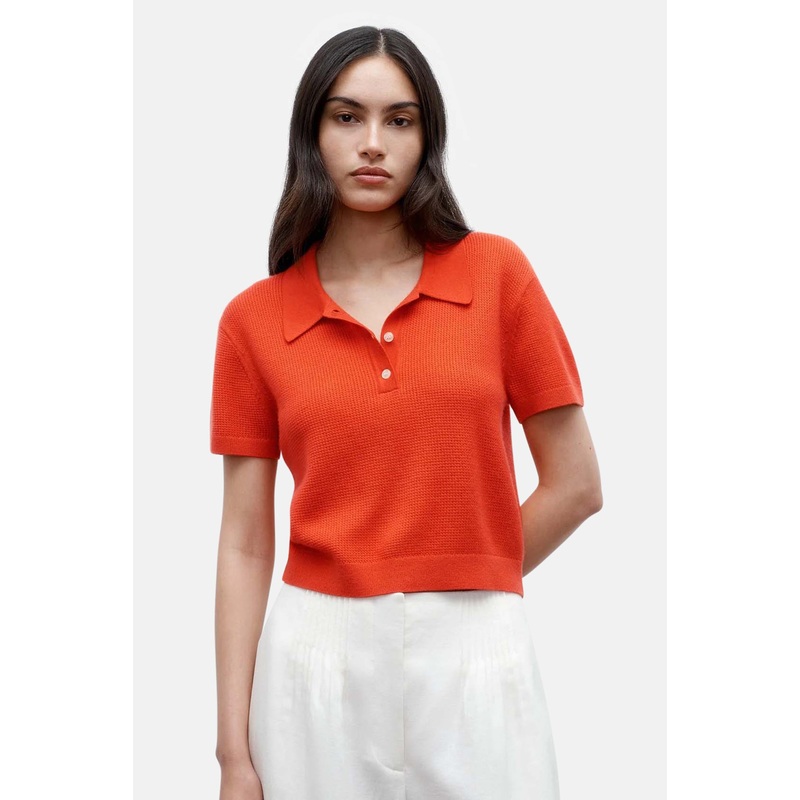 Thermal Polo In Cashmere Tomato