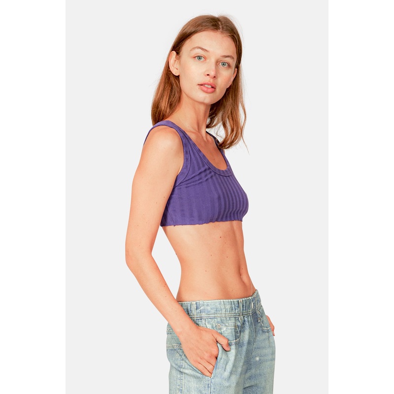 Capri Crop Tank Purple|XS|S|M