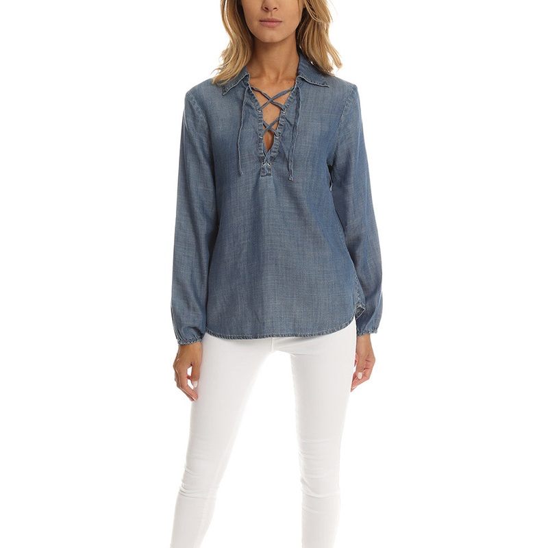 Frame Lace Up Blouse|S|M