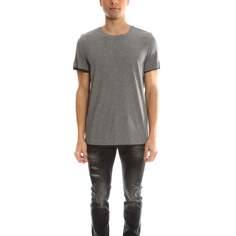 Vince Pima Cotton Double Layer Reversible Crew Neck Tee