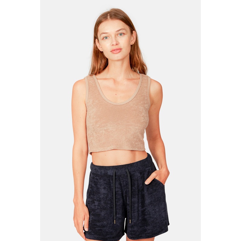 Zo Cropped Tank Camel|XXS|XS|S|M|L