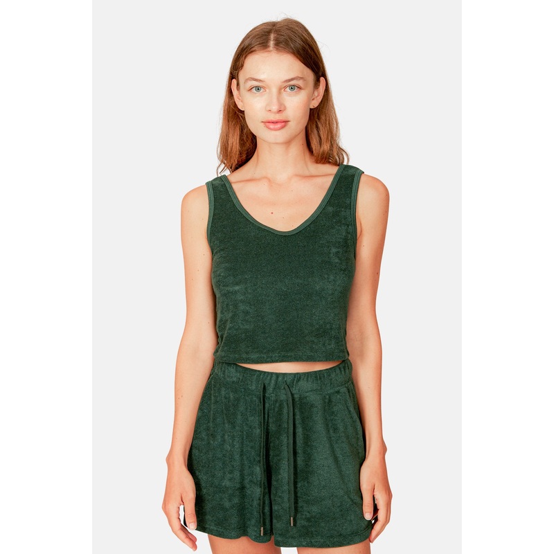 Zo Cropped Tank Forest Green|XXS|XS|S|M|L