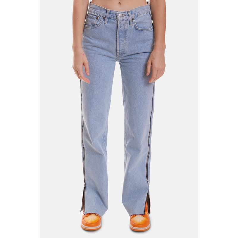 90s High Rise Loose Zip Jean NAF