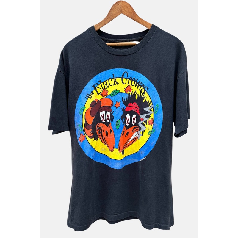 Black Crowes Crop Tee Coal Pigment