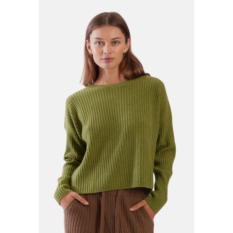 Chase Crop Sweater Sap Green|XS|S|M|L