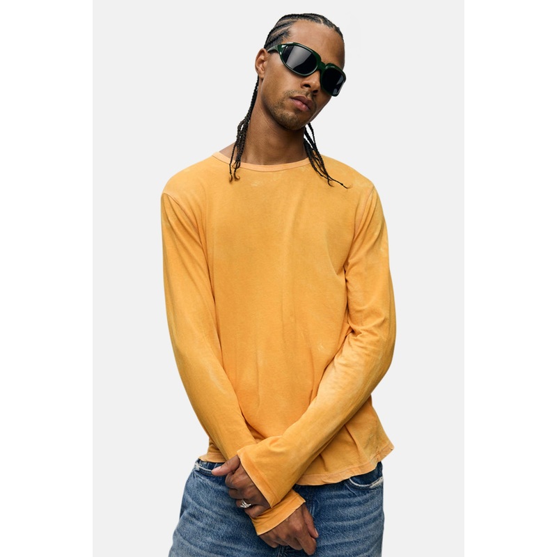 Classic Crew Long Sleeve Vintage Sunny Orange