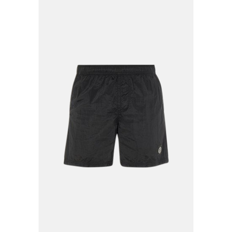 ECONYL Nylon Metal Swim Trunks Black
