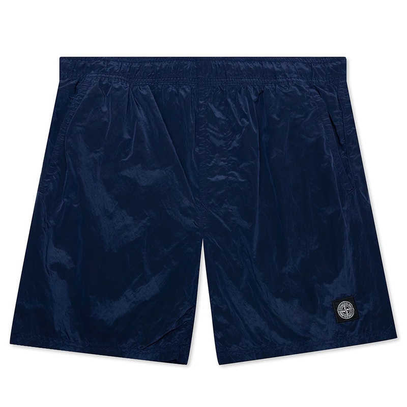 ECONYL Nylon Metal Swim Trunks Dark Blue
