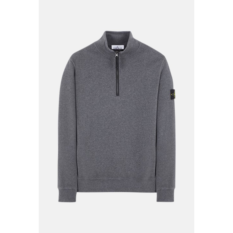 Half Zip Sweatshirt Melange Dark Grey
